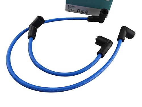 CABLE MASTER High Performance Spark Plug Wires Compatible with P216 P218 P220 Onan John Deere 316 318 420 Low Resistance Nickel Wire Conductor Blue