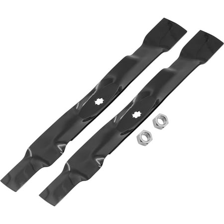 Caltric Deck Blade with Lock Nut Compatible with John Deere S100 S110 S120 100 Series 42" Tractor