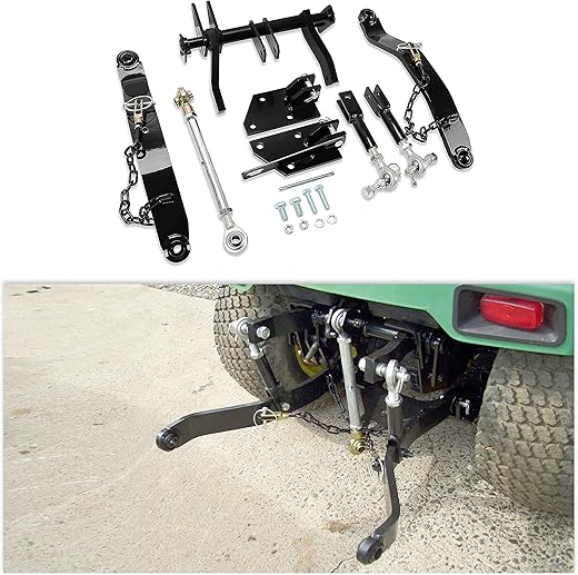 Kojem CAT-1 3 Point Hitch Kit Compatible with John Deere Tractor Models 318 322 330 332 420 430 Diesel 316 with The Onan Engine Receiver Hook Heavy Duty Steel
